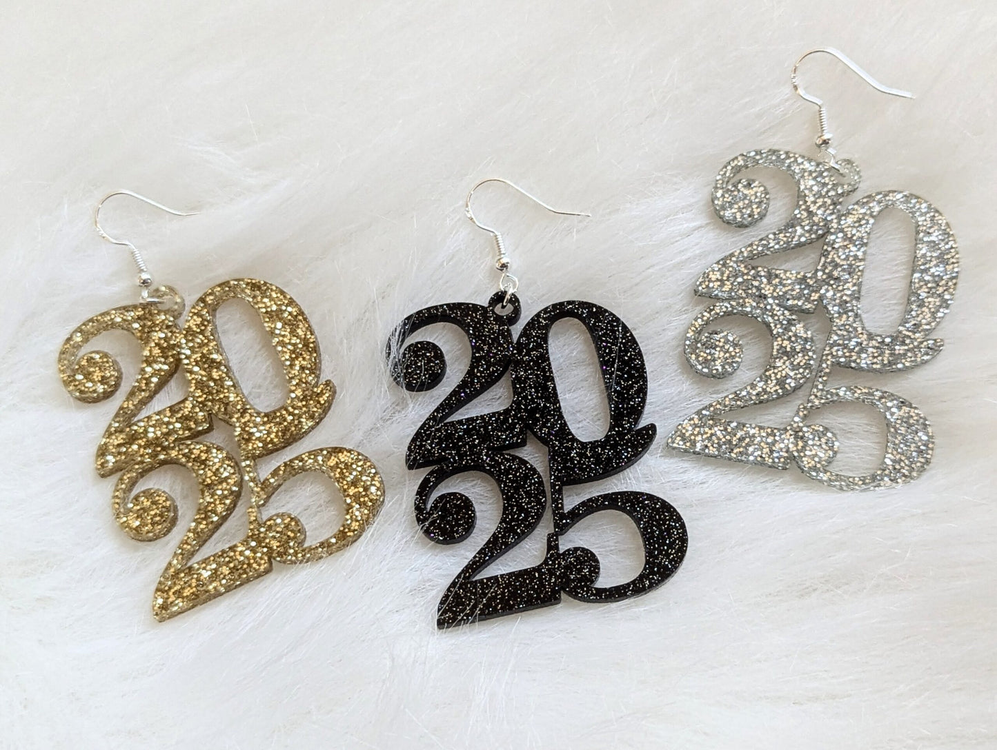 2025 Glitter Earrings (NYE)