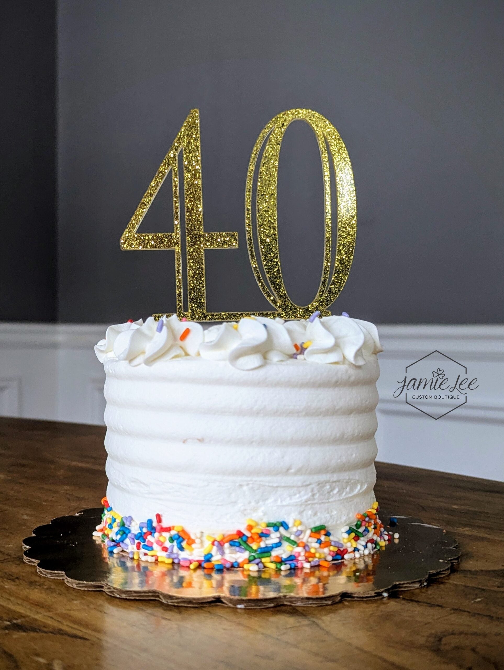 Gold Number Cake Topper