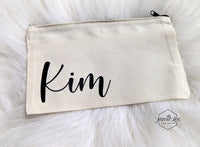 CUSTOM Name Zipper Pouch