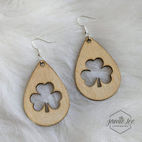 Teardrop Shamrock Earrings