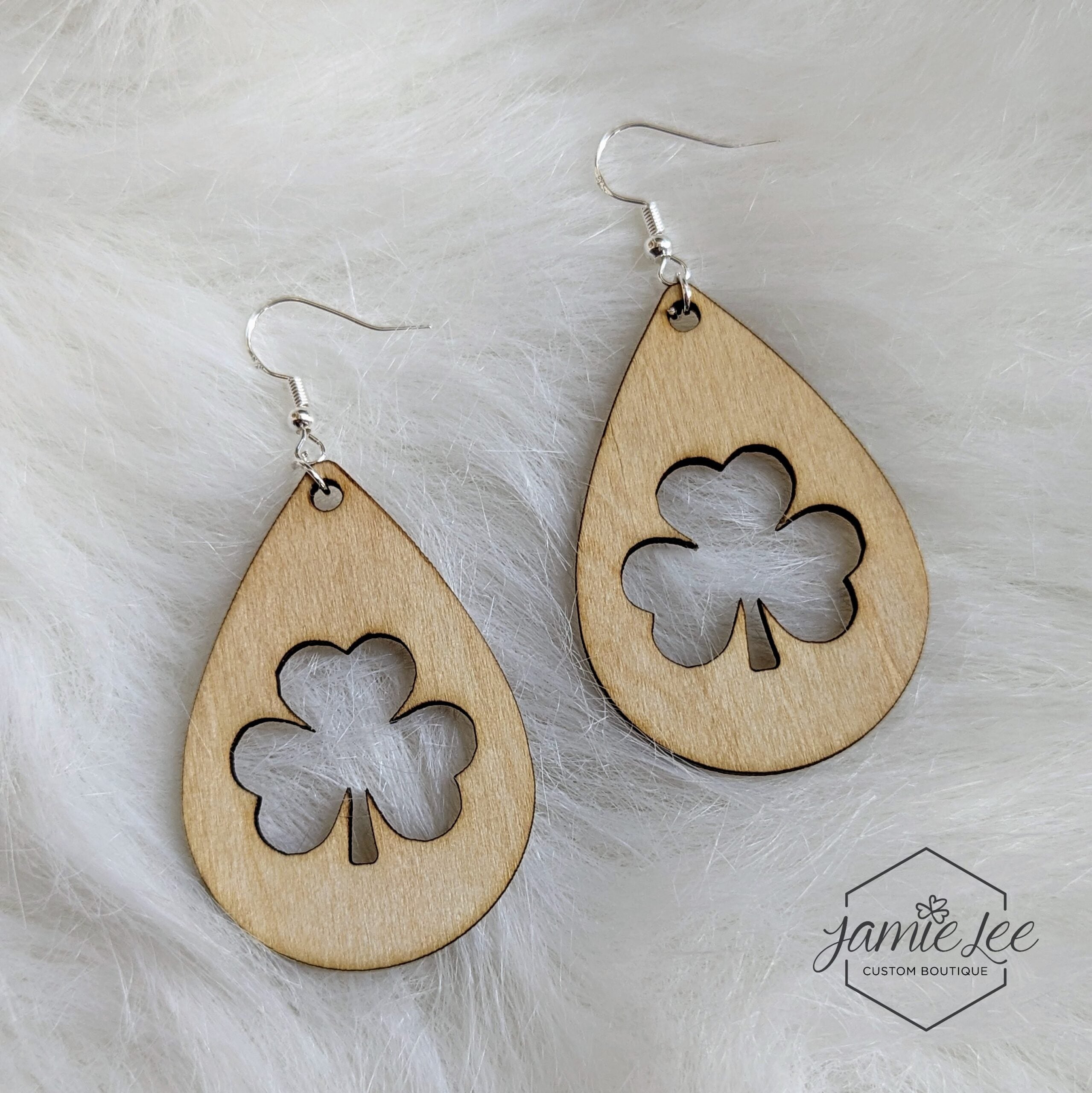 Teardrop Shamrock Earrings
