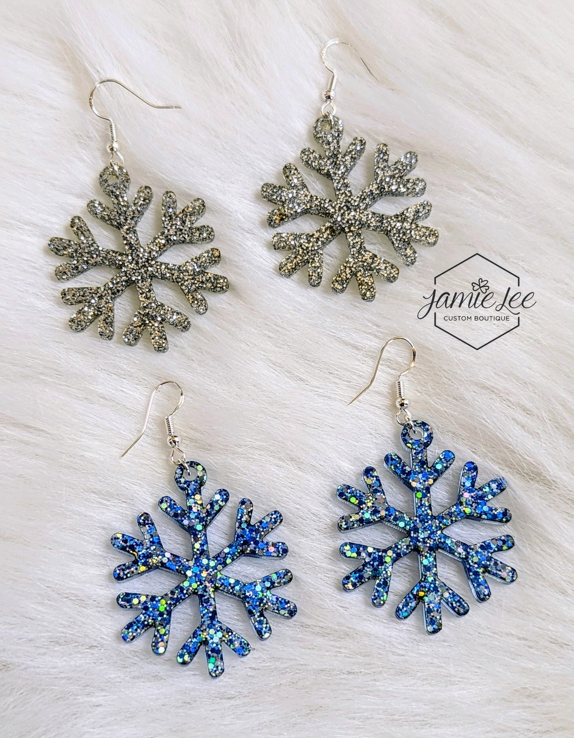 Snowflake Acrylic Earrings