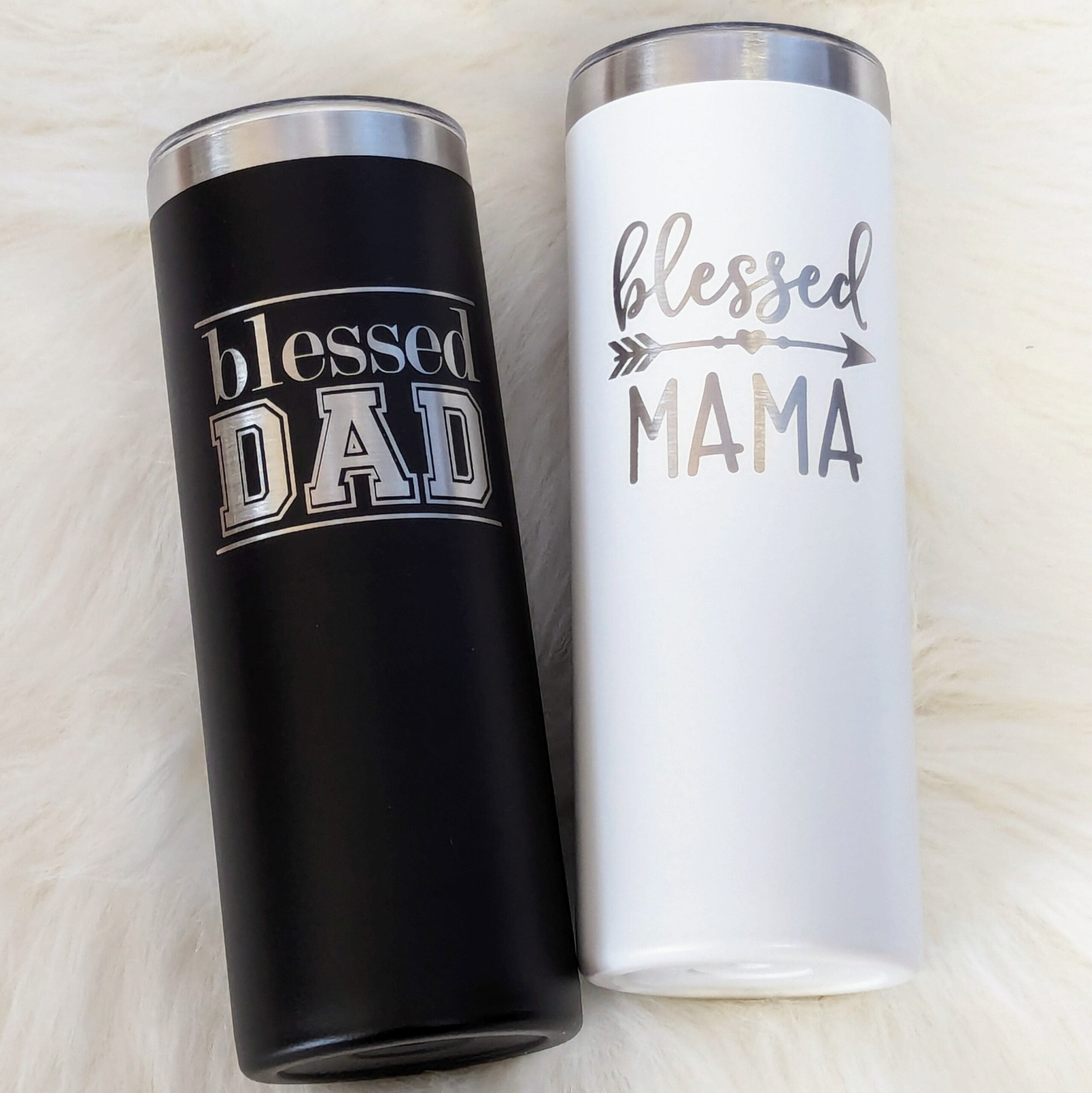 Blessed Mama/Dad laser engraved 20oz tumbler