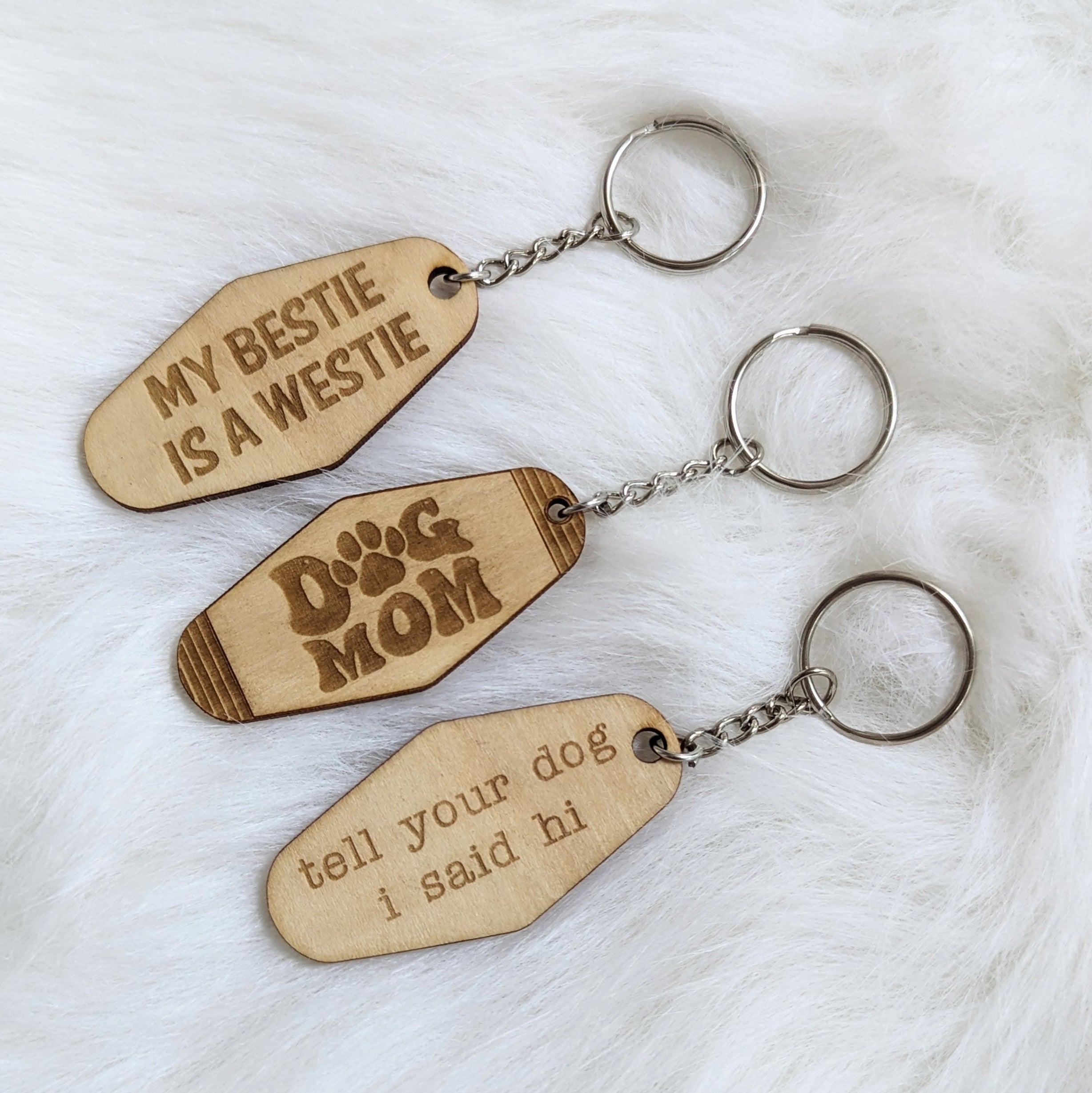 Dog-inspired Motel Keychains