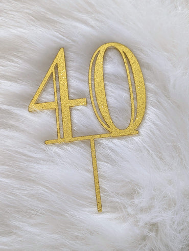 Gold Number Cake Topper