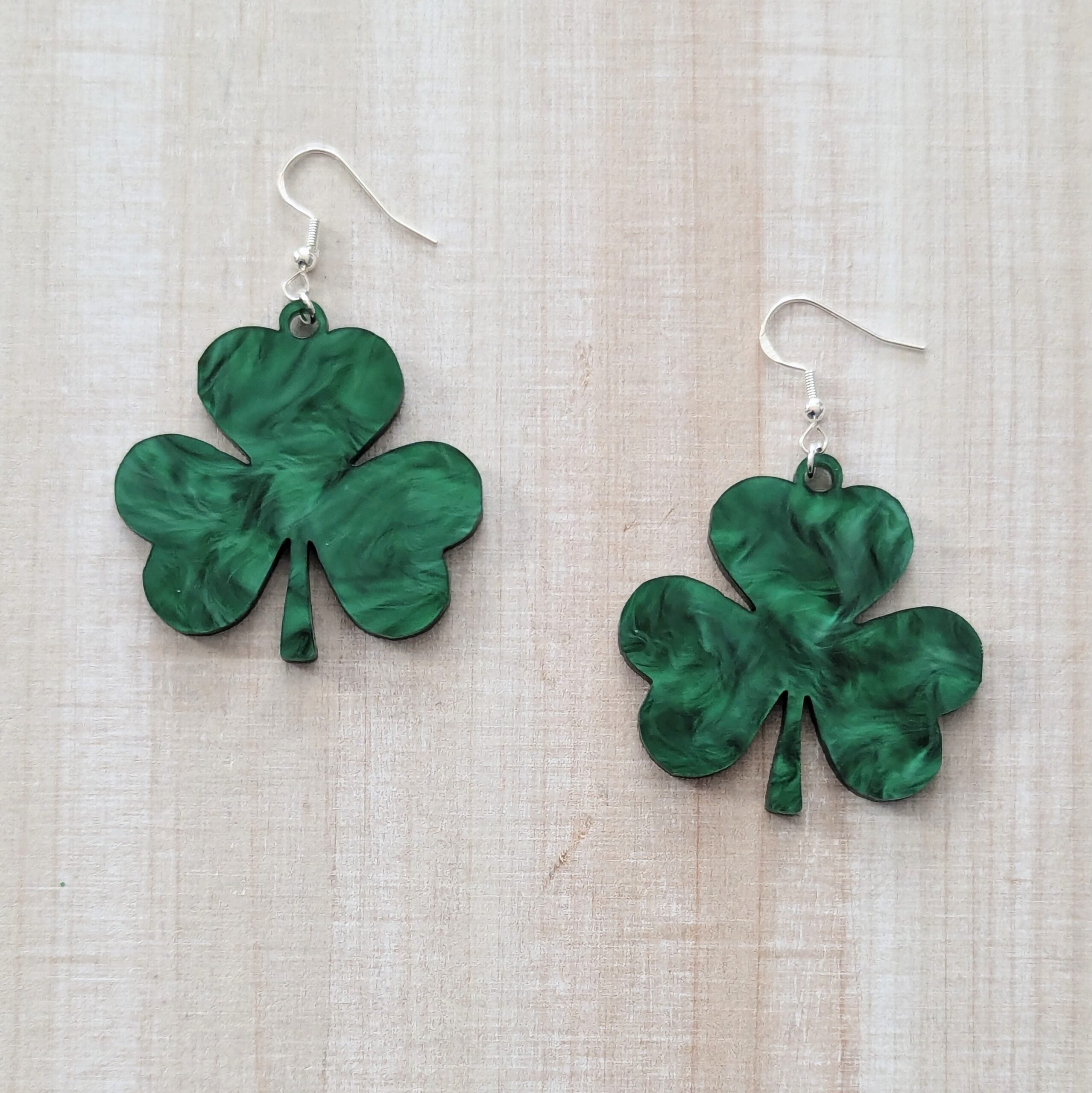Shamrock Acrylic Earrings