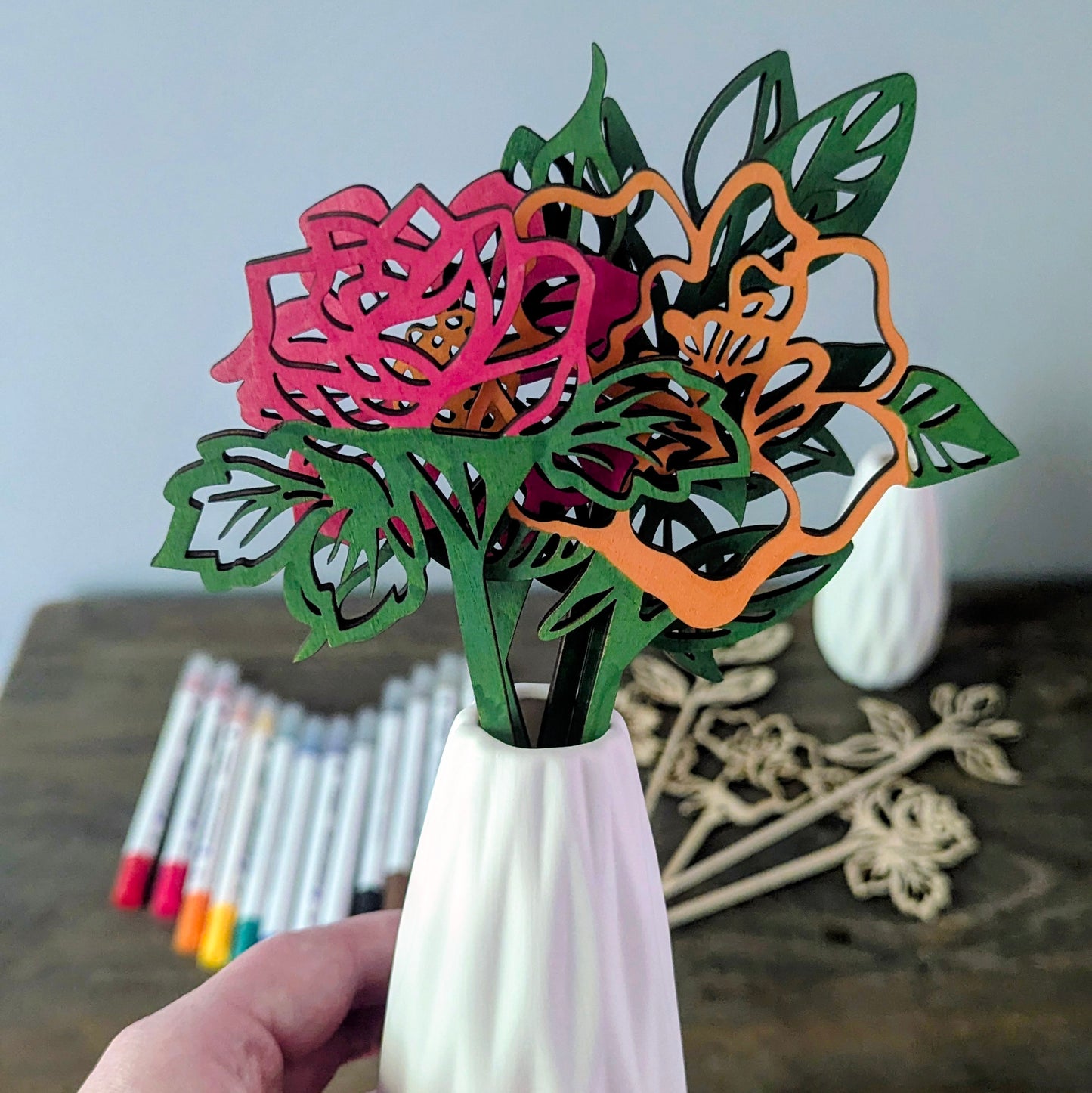 Wooden Floral Bouquet