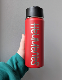 CUSTOM Name 18oz Water Bottle (laser engraved)