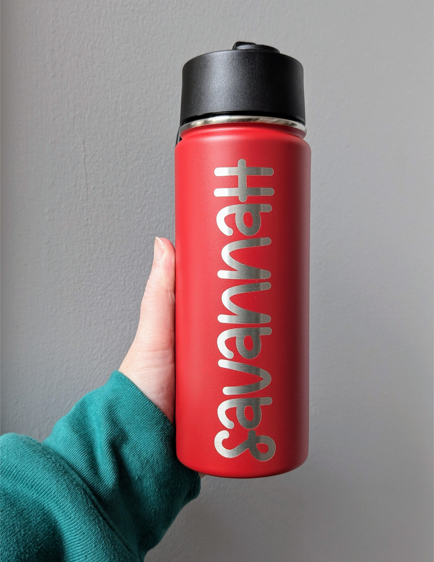 CUSTOM Name 18oz Water Bottle (laser engraved)