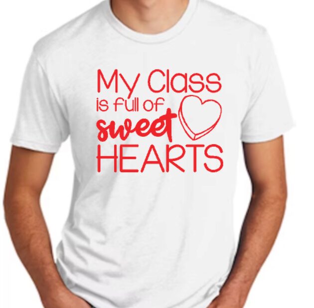 Teacher Valentine shirt (red design)
