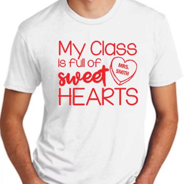 Teacher Valentine shirt (red design)